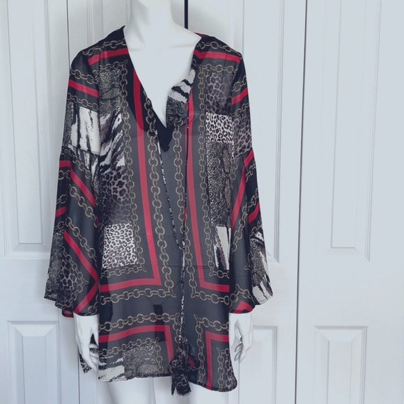 Violet Sky Tunic or Swim Suit Sheer CoverUp SZ Small NWT - Picture 4 of 9